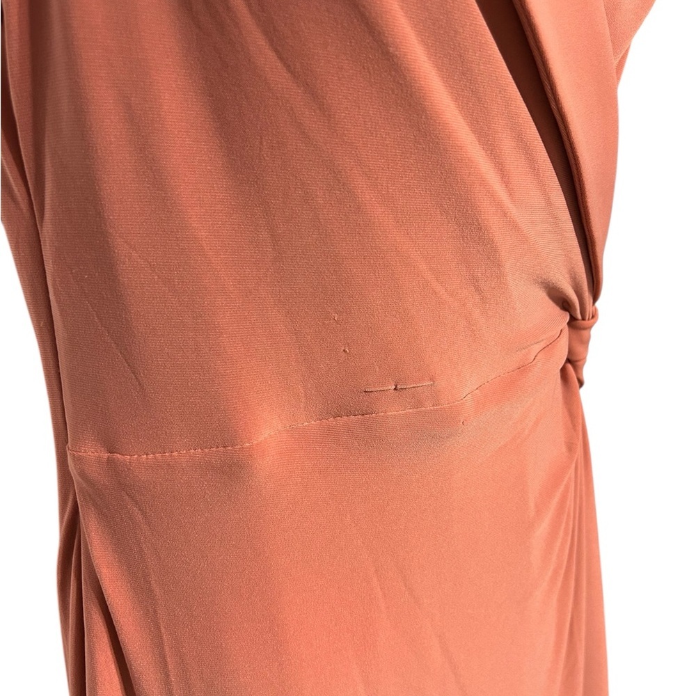 NWT Lauren Ralph Lauren salmon evening gown with wrap detailing size 8 - Picture 9 of 13